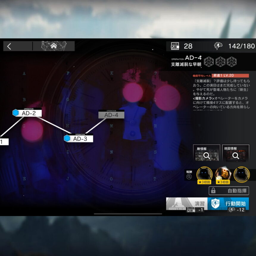 アークナイツ AD-4 高レア攻略 【簡単2人2手】