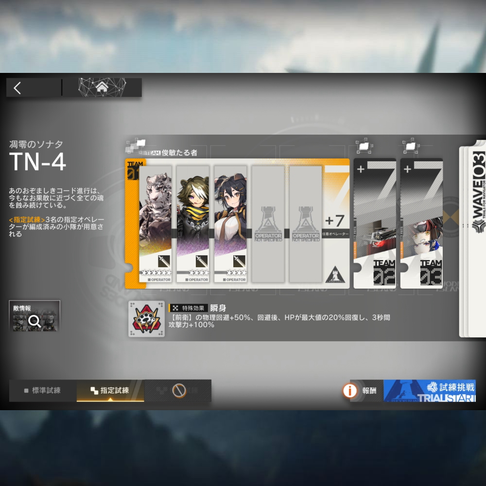 アークナイツ 導灯の試練＃6 TN-4 高レア攻略 【置くだけ簡単＆標準試練＆指定試練】