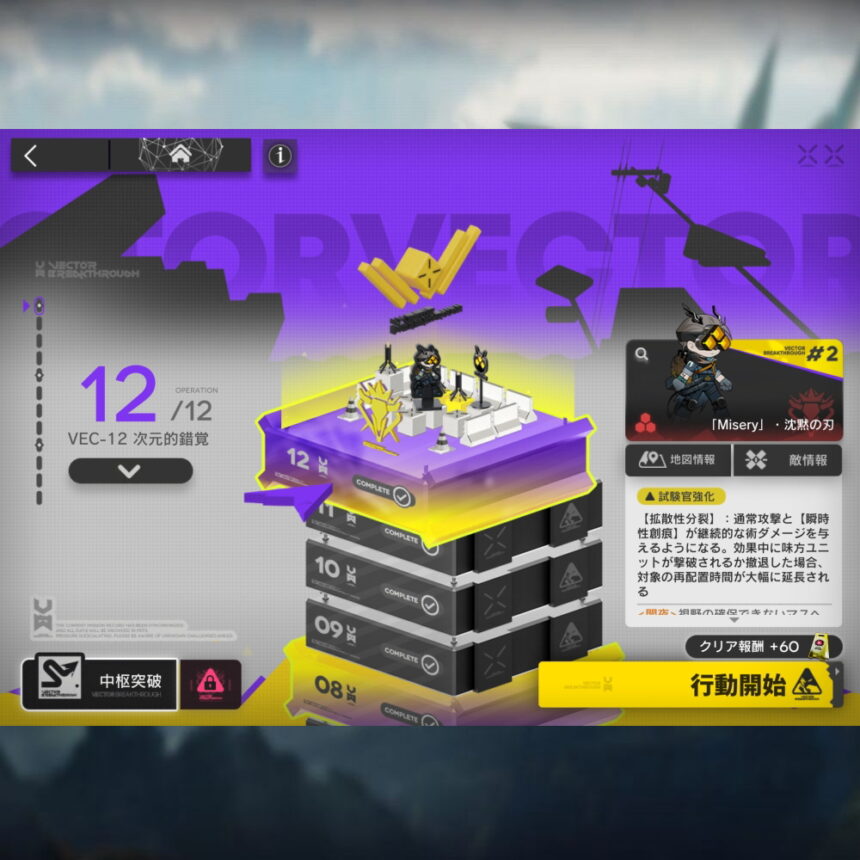 アークナイツ 鋒矢突破#2 VEC-12 高レア攻略 【ほぼ置くだけ簡単】