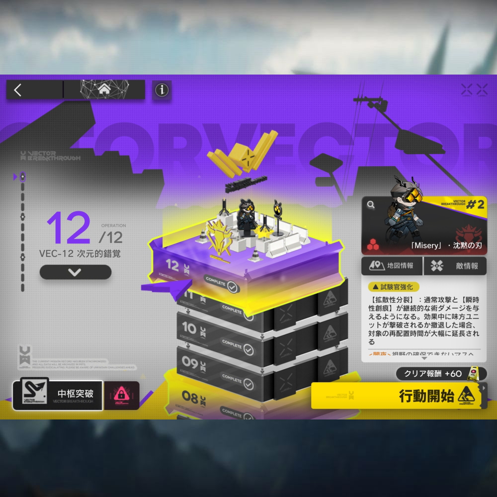 アークナイツ 鋒矢突破#2 VEC-12 高レア攻略 【ほぼ置くだけ簡単】